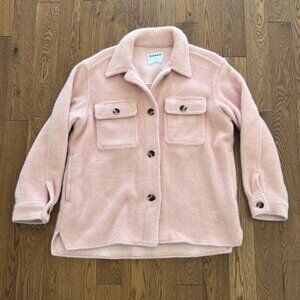 Old Navy Soft-Brushed Utility Shacket Women’s Pink Overshirt Shirt Jacket Size M